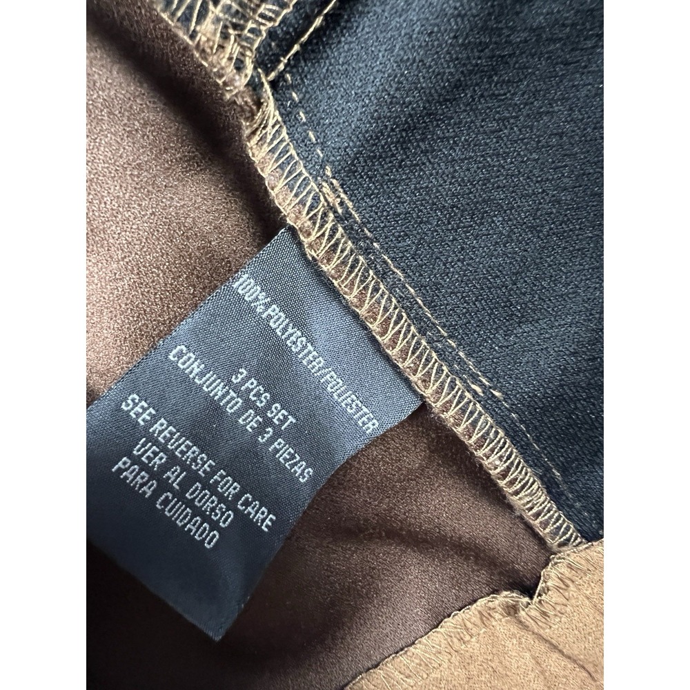 R&K Original Jacket Womens 14 Brown Polyester Open‎ Front Faux Suede Feel - Picture 12 of 14